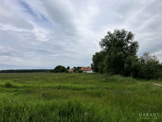 Blick aufs Haus vom Hafen