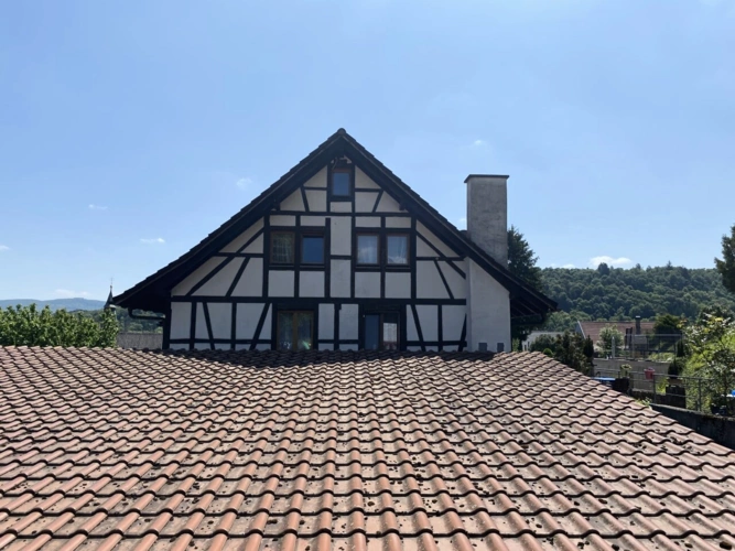 Nordwest Ansicht -Dach vom Hallenanbau