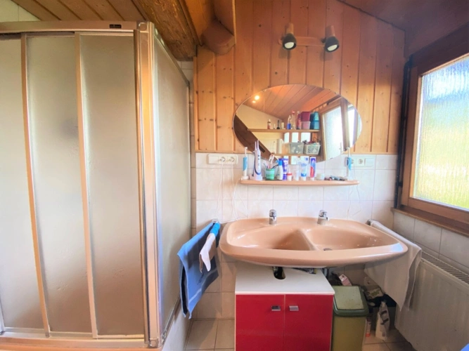DG: Duschkabine und Waschbecken