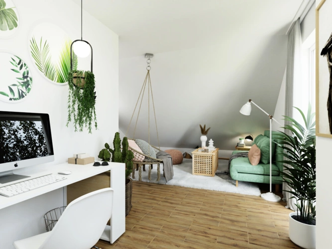 5_Visualisierung Gast Arbeiten Satteldach