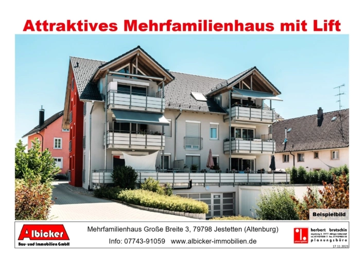 Süd-West Ausrichtung der Terrassen und Balkone