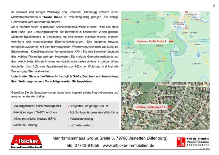Lagebeschreibung Jestetten-Altenburg Große Breite 3