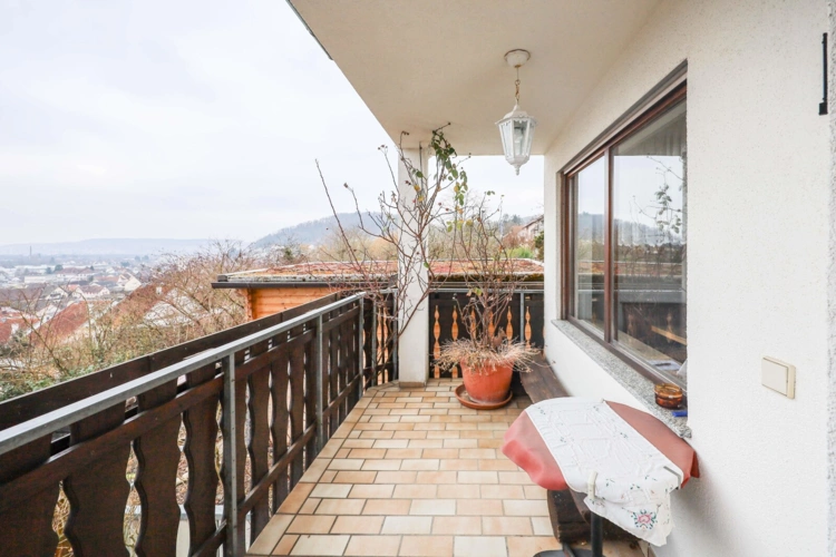 Ausblick vom Balkon