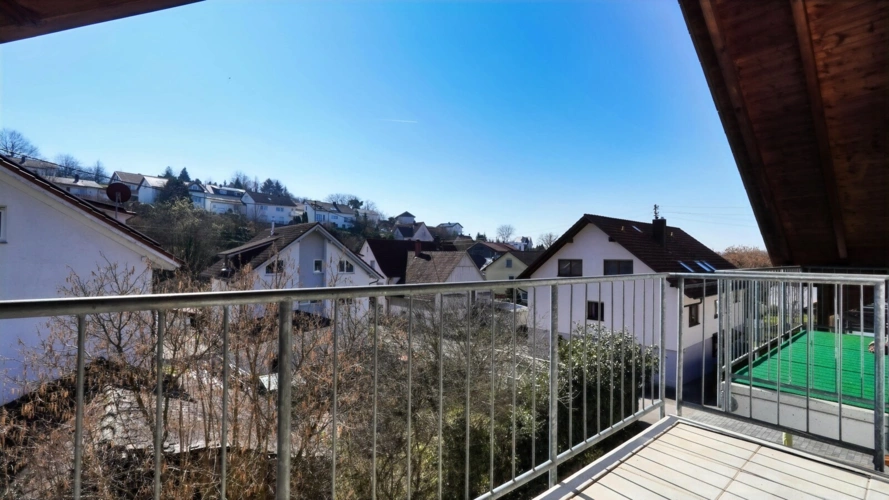 Blick vom Balkon