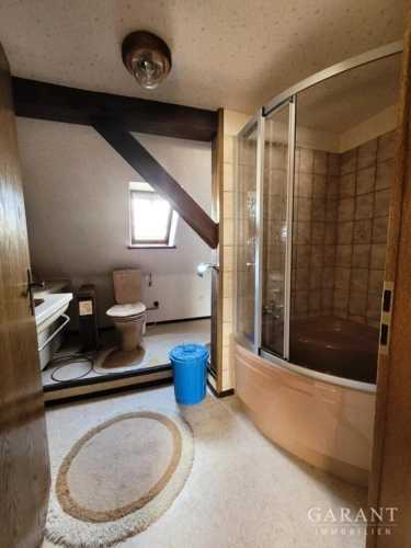 Nutzfläche WC + Bad Dachgeschoss