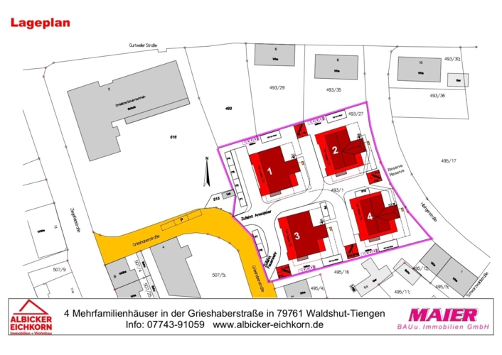 Lageplan: 1. Bauabschnitt Haus 3