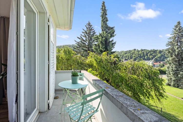 Blick vom Balkon