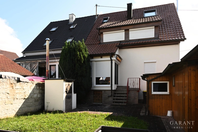 Gartensicht aufs Haus