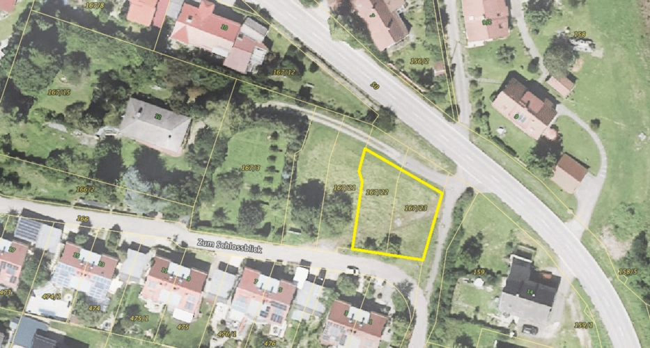 Flurkarte Sat. markiert