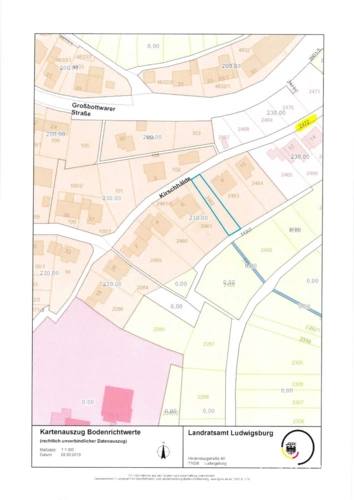 Lageplan mit Leitung (Seite 1)
