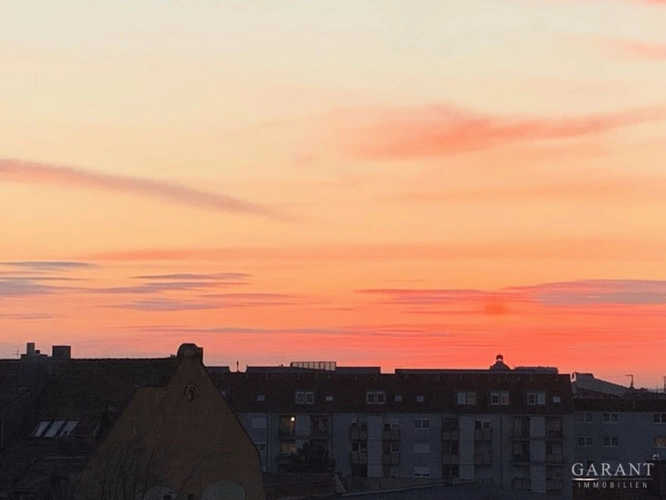 Blick zum Sonnenuntergang