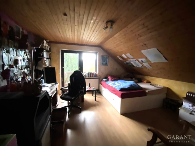 Blick in ein DG -Zimmer