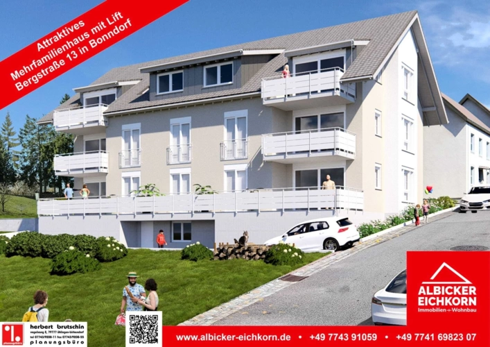 Komfortable Eigentumswohnungen mit Lift und großzügigen Balkonen in ruhiger Hanglage
