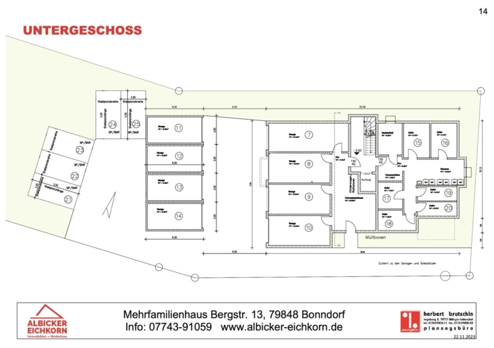 Clever konzipiertes Untergeschoss mit optimaler Raumaufteilung und praktischen Stellplätzen