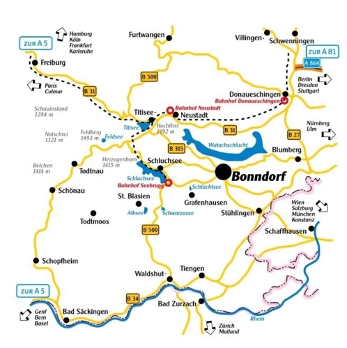 Schwarzwald-Panoramaroute: Entdecken Sie die malerischen Verbindungen zwischen Titisee, Schluchsee und Bonndorf