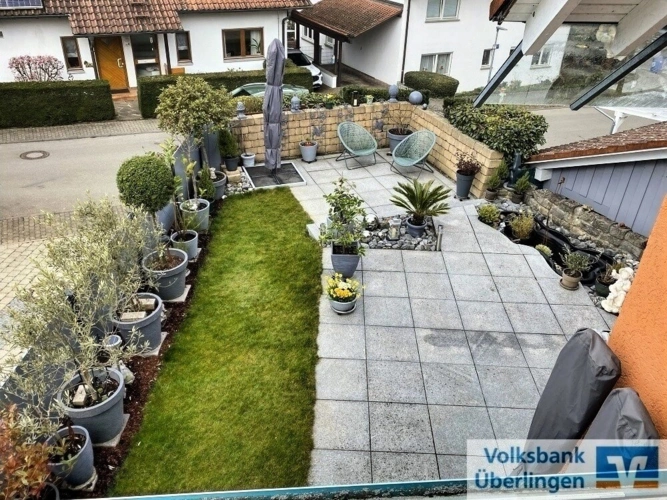 Garten-Terrasse von oben