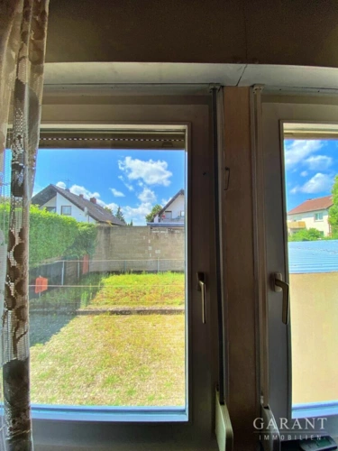 Ausblick Schlafzimmer in den Garten