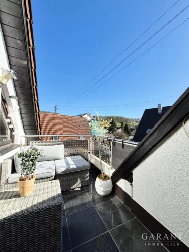 Blick Dachbalkon