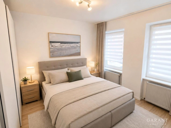 Schlafzimmer virtuell gestaged