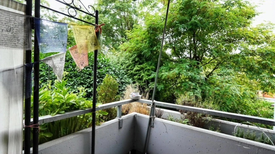 Geschützter Balkon